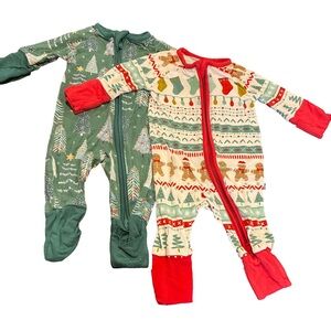 Little Sleepies Preemie Christmas Zippy Pajamas Bundle 🎄
